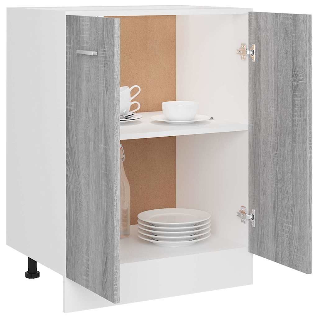 Bottom Cabinet Lyon Grey Sonoma 60x46x81.5 cm Engineered Wood