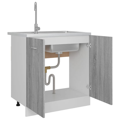 Sink Bottom Cabinet Lyon Grey Sonoma 80x46x81.5 cm Engineered Wood