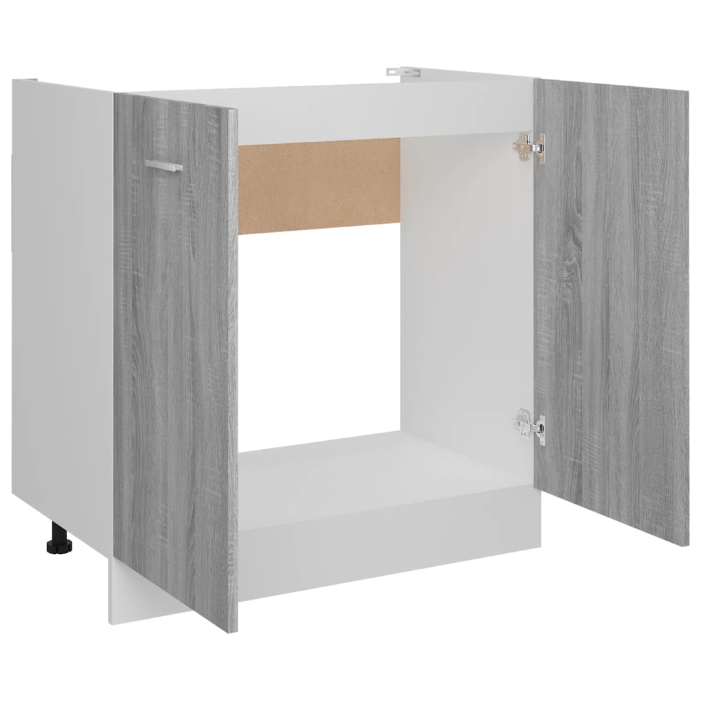 Sink Bottom Cabinet Lyon Grey Sonoma 80x46x81.5 cm Engineered Wood