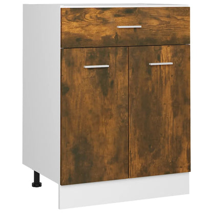 Drawer Bottom Cabinet Lyon Smoked Oak 60x46x81.5 cm Engineered Wood