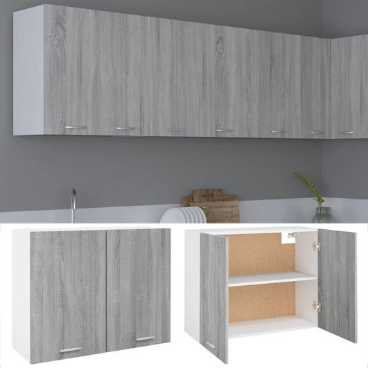 Hanging Cabinet Lyon Grey Sonoma 80x31x60 cm Engineered Wood