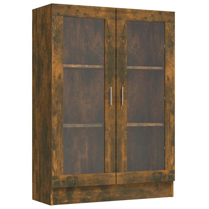 Vitrine Cabinet Smoked Oak 82,5x30,5x115 cm Engineered Wood
