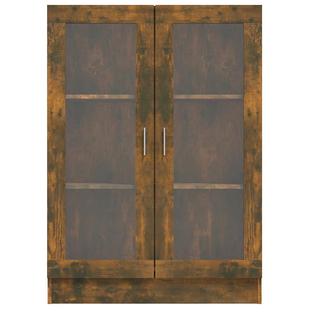 Vitrine Cabinet Smoked Oak 82,5x30,5x115 cm Engineered Wood