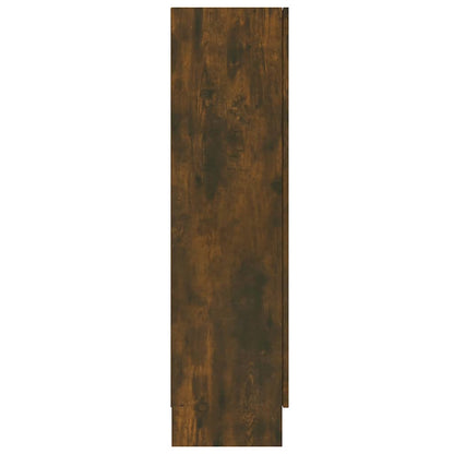 Vitrine Cabinet Smoked Oak 82,5x30,5x115 cm Engineered Wood