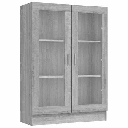 Vitrine Cabinet Grey Sonoma 82,5x30,5x115 cm Engineered Wood