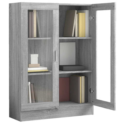 Vitrine Cabinet Grey Sonoma 82,5x30,5x115 cm Engineered Wood