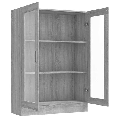 Vitrine Cabinet Grey Sonoma 82,5x30,5x115 cm Engineered Wood