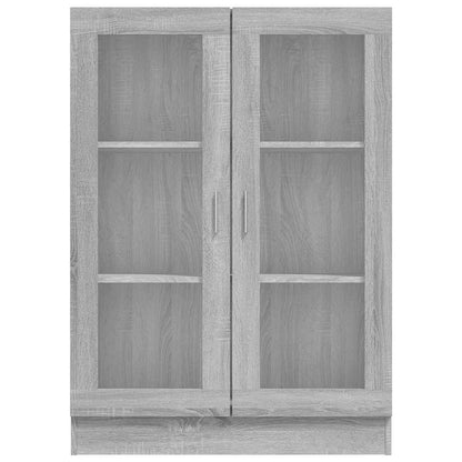 Vitrine Cabinet Grey Sonoma 82,5x30,5x115 cm Engineered Wood