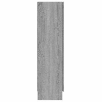 Vitrine Cabinet Grey Sonoma 82,5x30,5x115 cm Engineered Wood