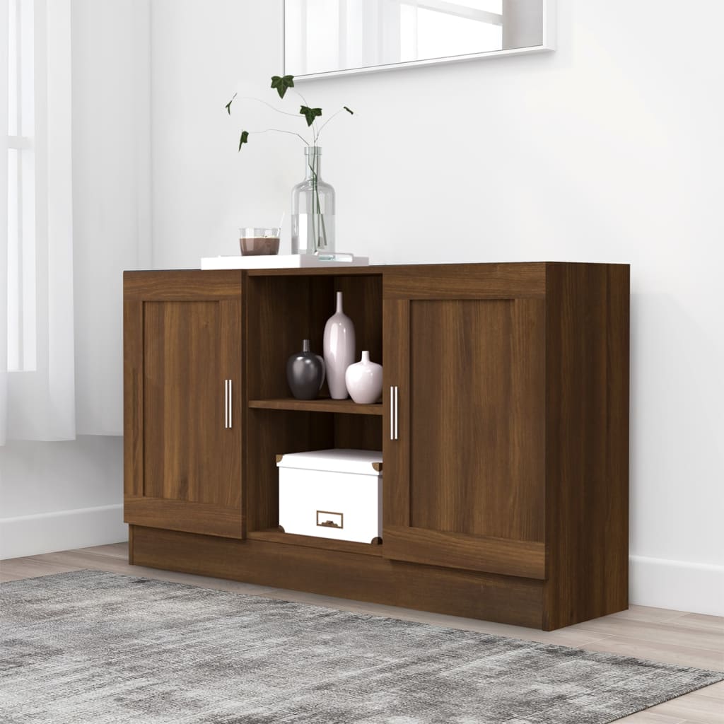 Sideboard Brown Oak 120x30,5x70 cm Engineered Wood