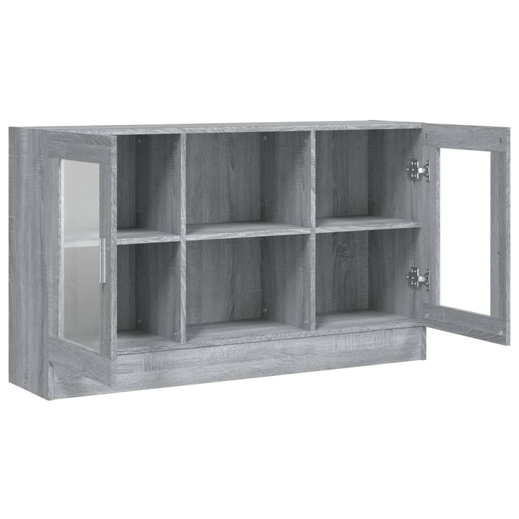 Vitrine Cabinet Grey Sonoma 120x30,5x70 cm Engineered Wood