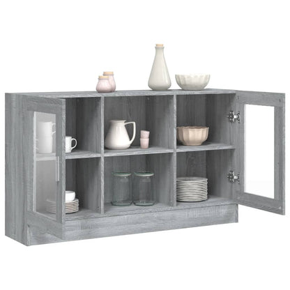 Vitrine Cabinet Grey Sonoma 120x30,5x70 cm Engineered Wood