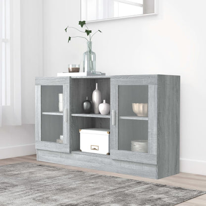 Vitrine Cabinet Grey Sonoma 120x30,5x70 cm Engineered Wood