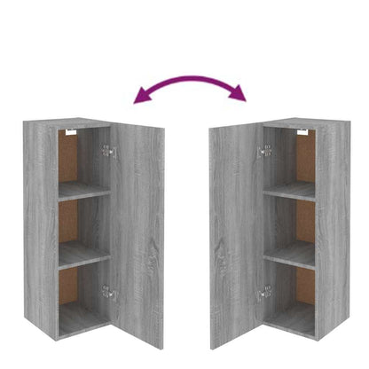 TV Cabinets 2 pcs Grey Sonoma 30.5x30x90 cm Engineered Wood