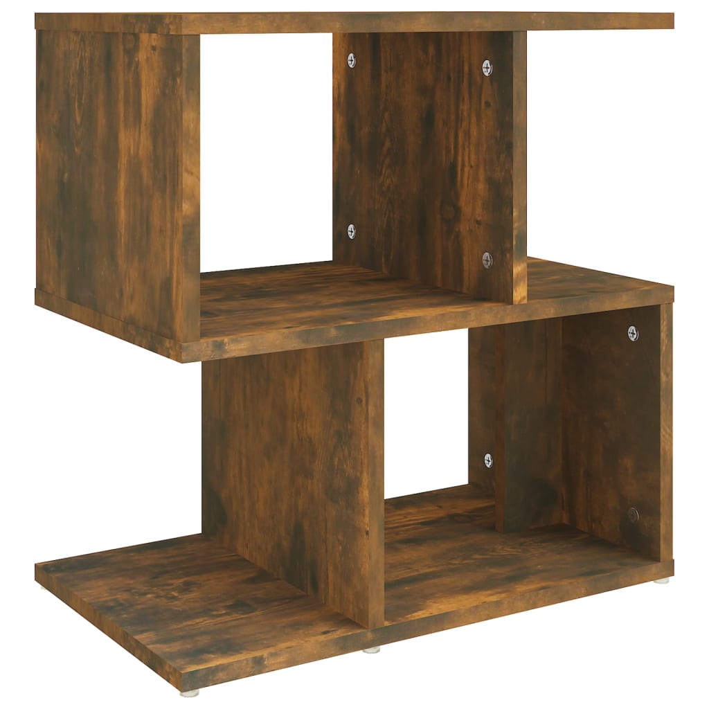 Bedside Cabinet Smoked Oak 50x30x51.5 cm Engineered Wood