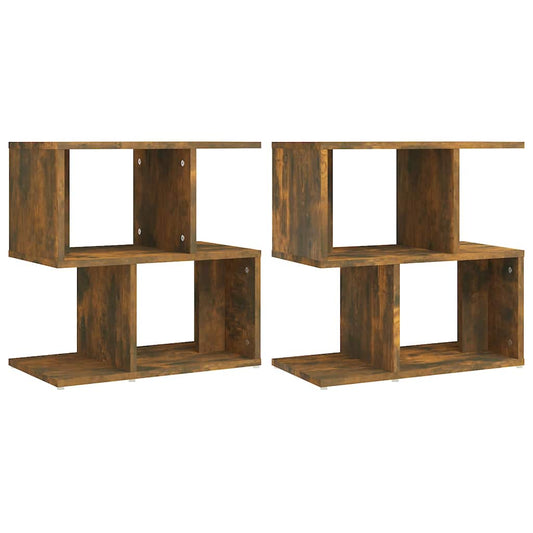 Bedside Cabinets 2 pcs Smoked Oak 50x30x51,5 cm Engineered Wood