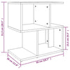 Bedside Cabinet Brown Oak 50x30x51.5 cm Engineered Wood