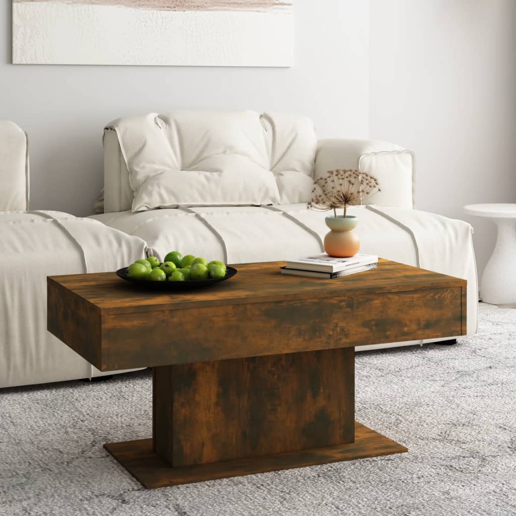 Coffee Table | Smoked oak | Engineered wood | 96x50 cm | Modern