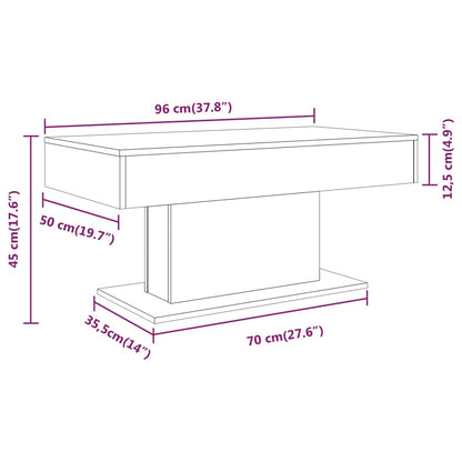 Coffee Table | Grey Sonoma | Engineered Wood | Medium | Modern