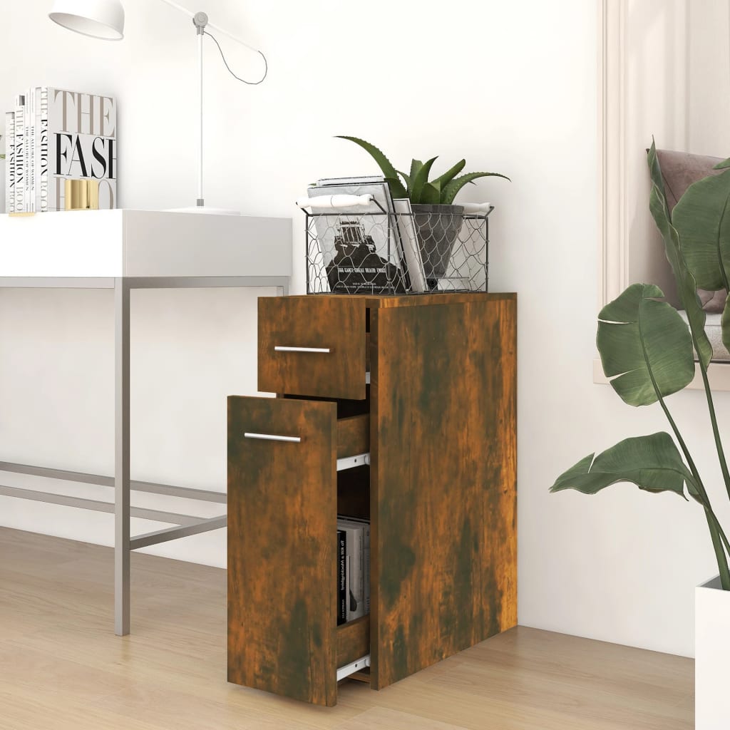 Apothecary Cabinet | Smoked Oak | Engineered Wood | Medium
