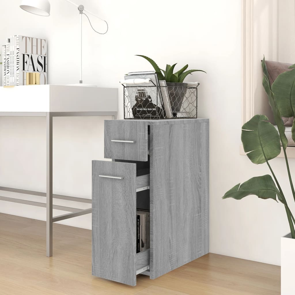 Apothecary Cabinet | Grey Sonoma | Engineered wood | Single