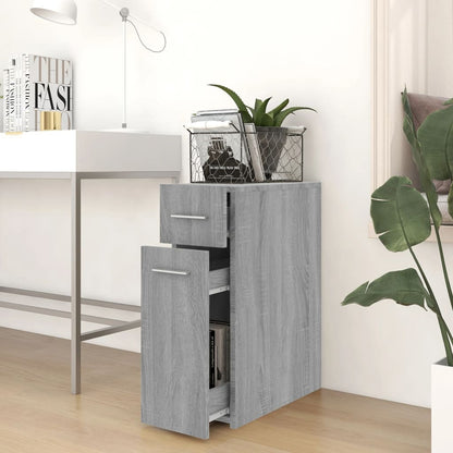 Apothecary Cabinet | Grey Sonoma | Engineered wood | Single