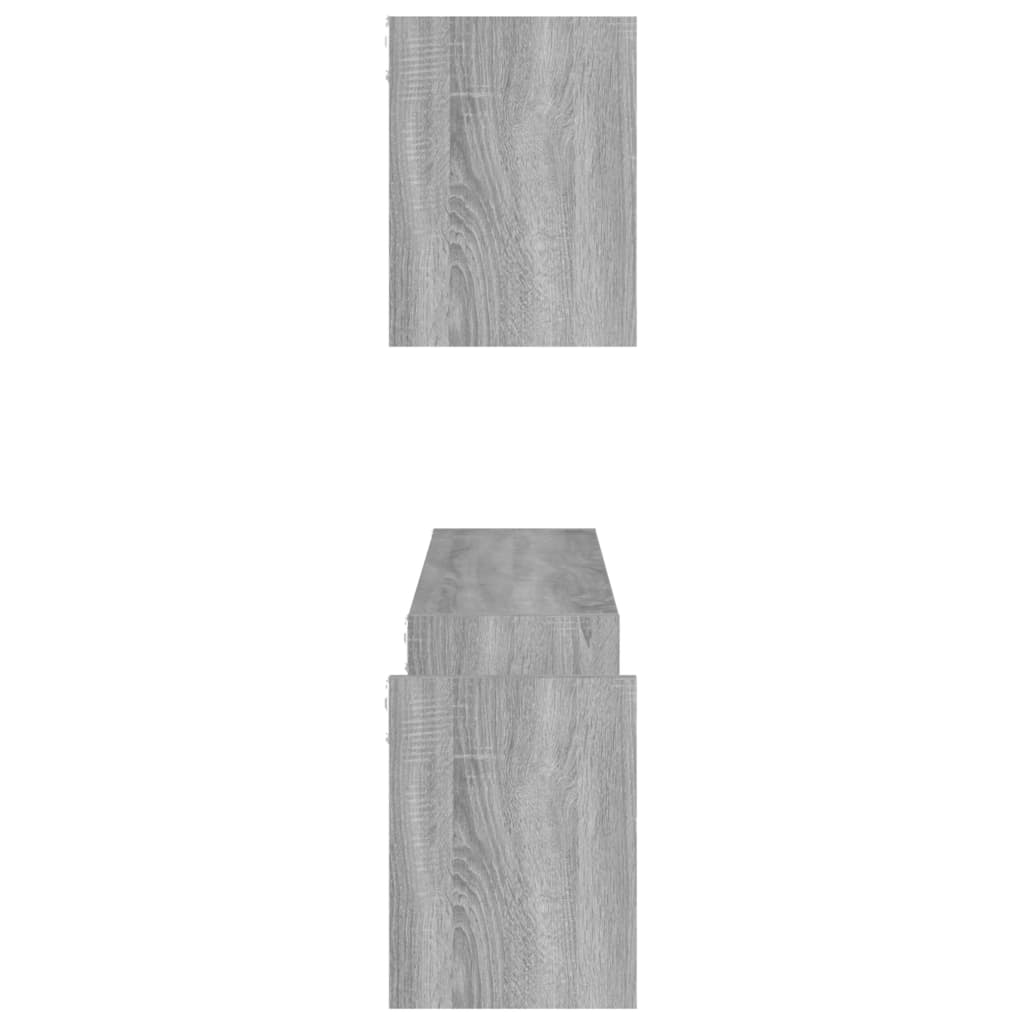 Wall Shelves 2 pcs Grey Sonoma 100x15x20 cm Engineered Wood