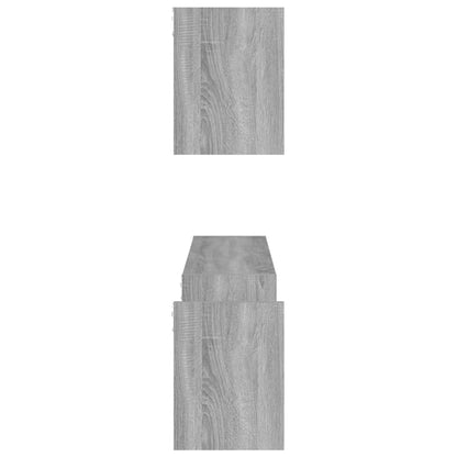 Wall Shelves 2 pcs Grey Sonoma 100x15x20 cm Engineered Wood