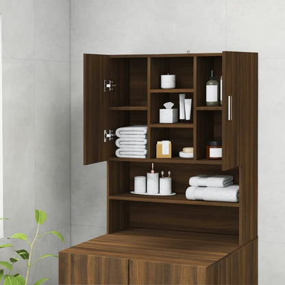 Washing Machine Cabinet Brown Oak 70.5x25.5x90 cm