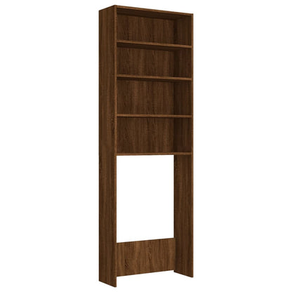 Washing Machine Cabinet Brown Oak 64x24x190 cm