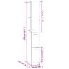 Bathroom Cabinet Brown Oak 25x26.5x170 cm Engineered Wood