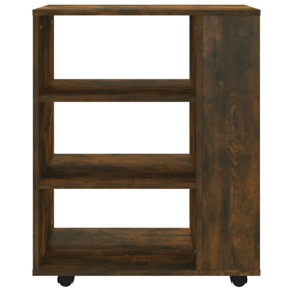 Rolling Cabinet Smoked Oak 60x35x75 cm Engineered Wood