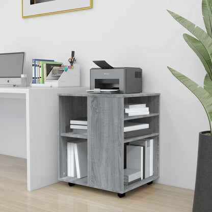 Rolling Cabinet | Grey Sonoma | Engineered Wood | Standard | Rollable