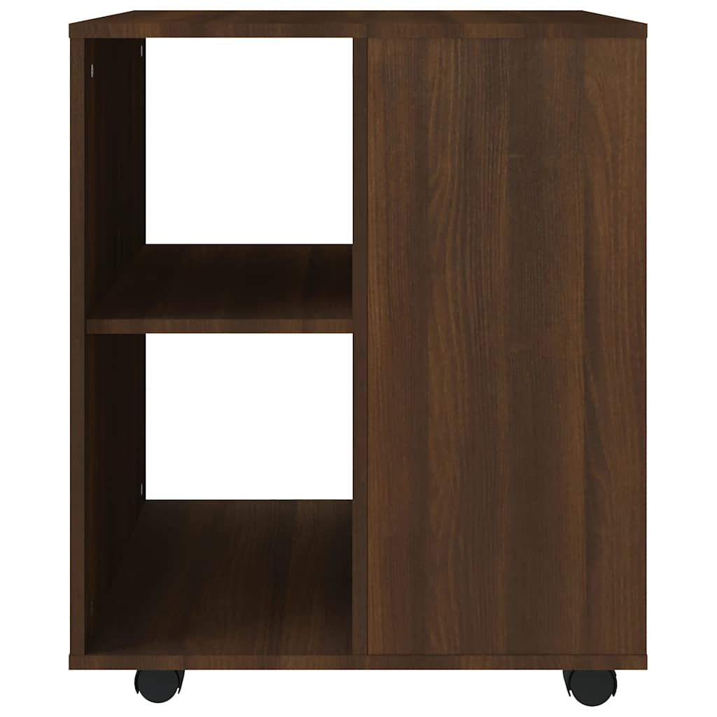 Rolling Cabinet | Brown Oak | Engineered Wood | Medium | Rollable