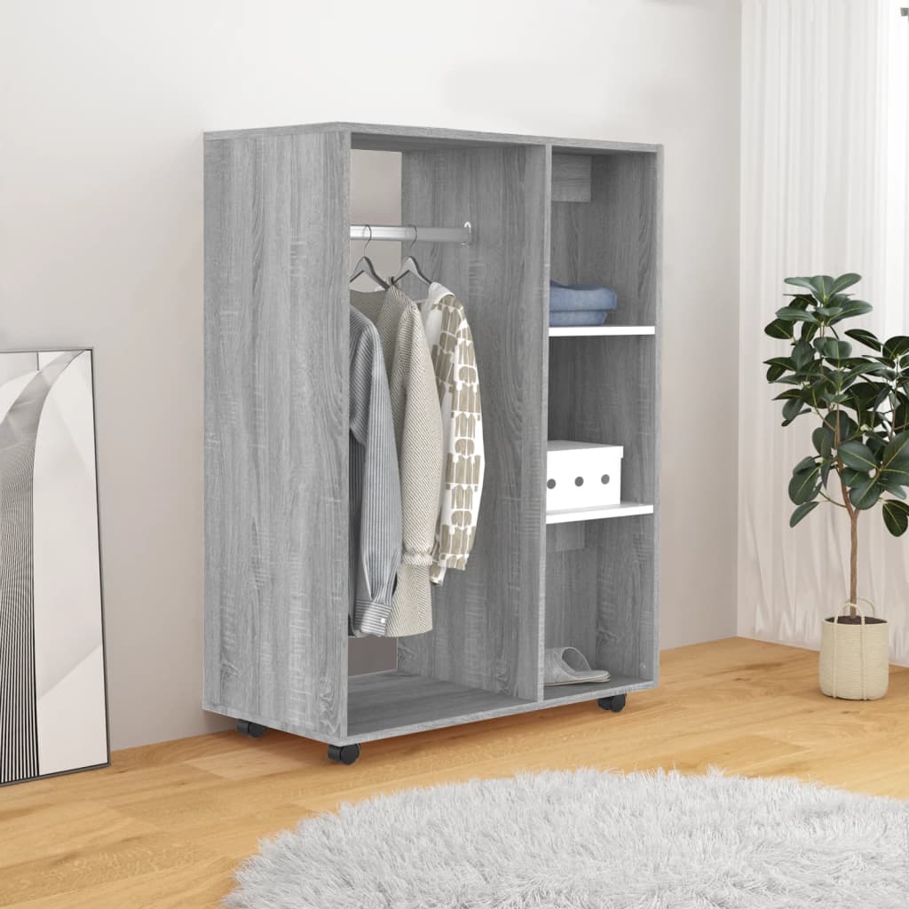 Wardrobe Grey Sonoma 80x40x110 cm Engineered Wood