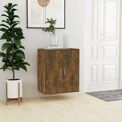 816008 vidaXL Shoe Cabinet Smoked Oak 60x35x70 cm Engineered Wood