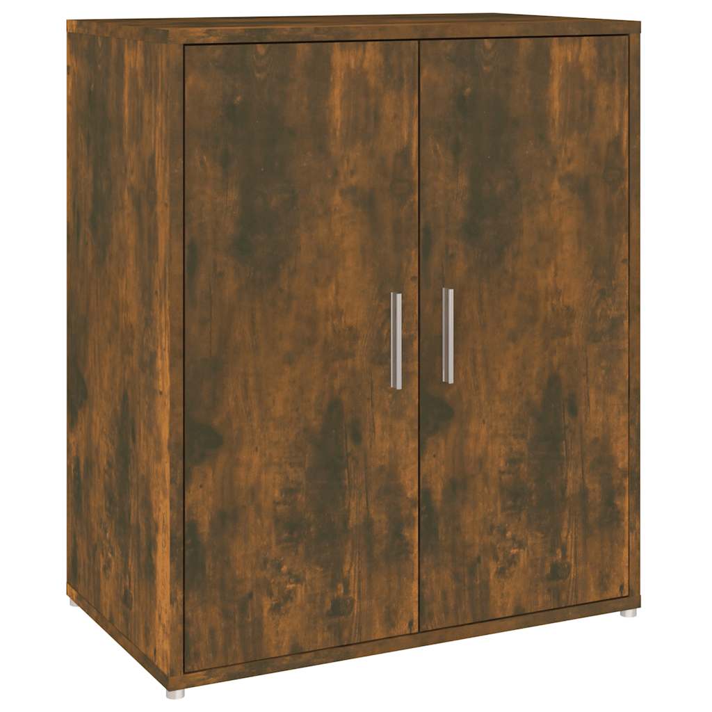 816008 vidaXL Shoe Cabinet Smoked Oak 60x35x70 cm Engineered Wood