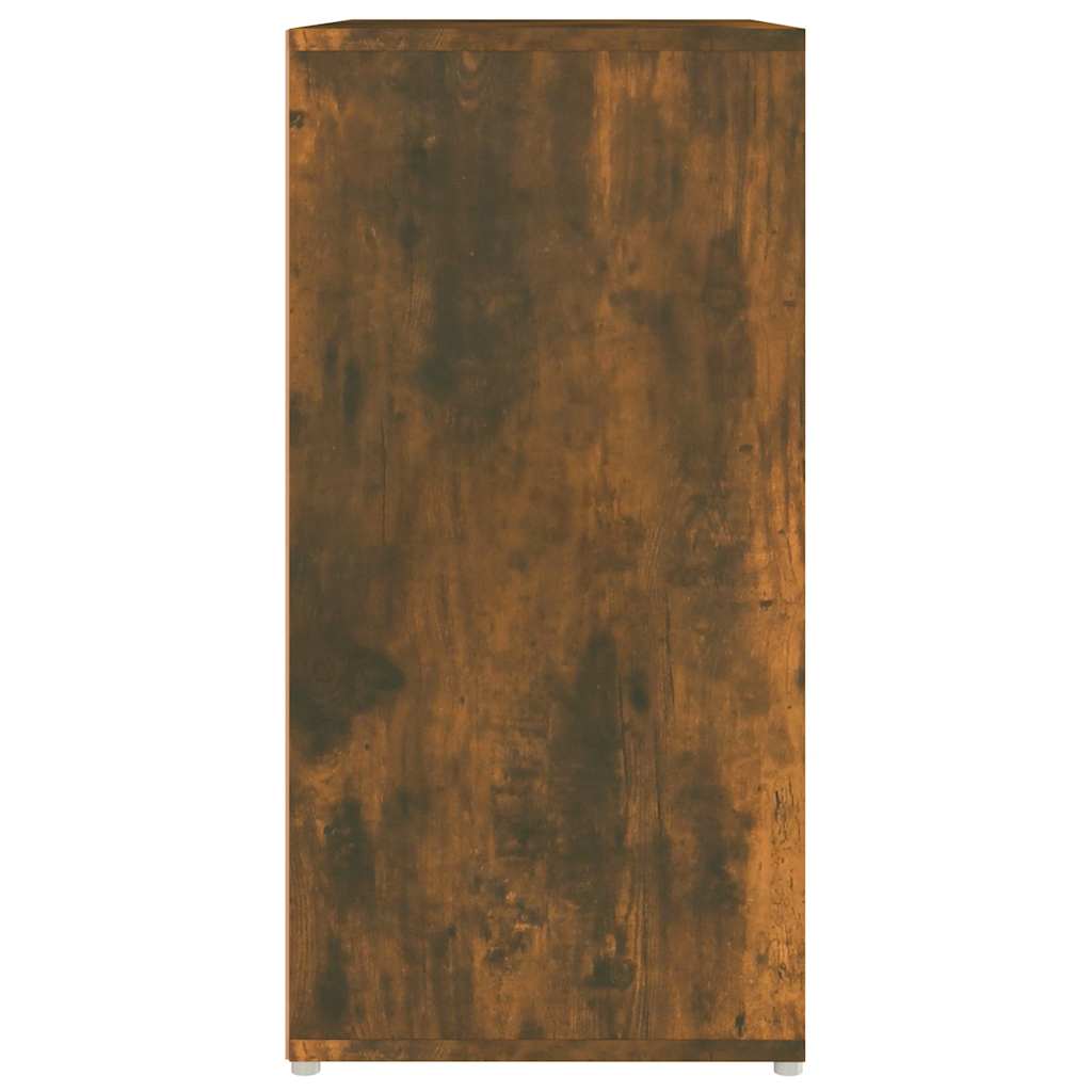 816008 vidaXL Shoe Cabinet Smoked Oak 60x35x70 cm Engineered Wood