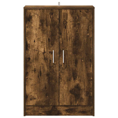 816011 vidaXL Shoe Cabinet Smoked Oak 60x35x92 cm Engineered Wood