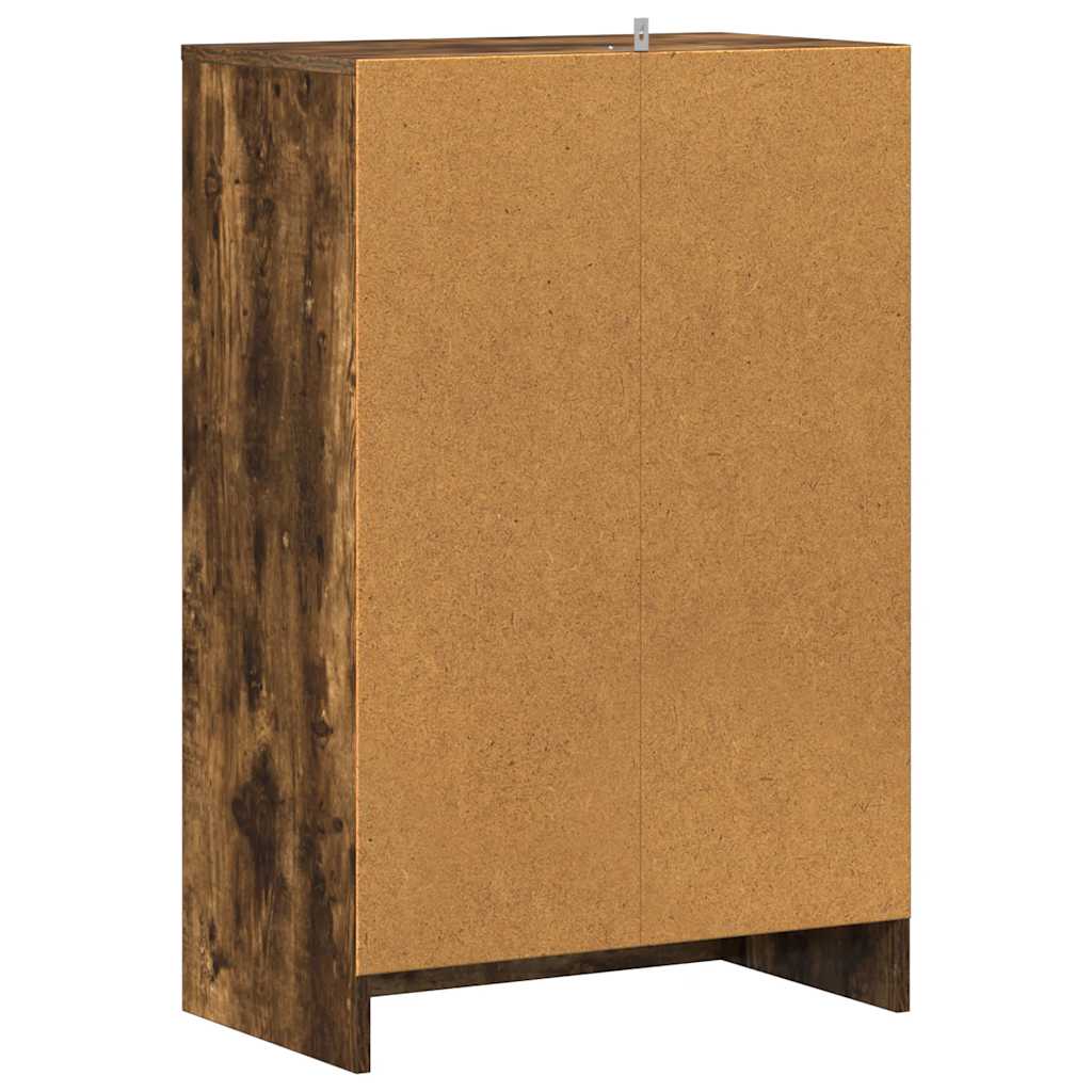 816011 vidaXL Shoe Cabinet Smoked Oak 60x35x92 cm Engineered Wood