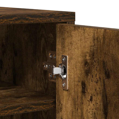 816011 vidaXL Shoe Cabinet Smoked Oak 60x35x92 cm Engineered Wood