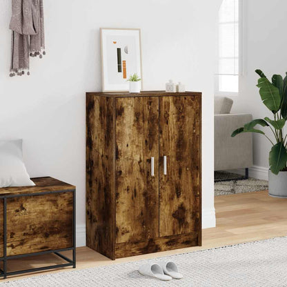 816011 vidaXL Shoe Cabinet Smoked Oak 60x35x92 cm Engineered Wood