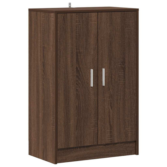 Shoe Cabinet Brown Oak 60x35x92 cm Engineered Wood
