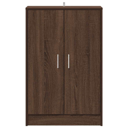 Shoe Cabinet Brown Oak 60x35x92 cm Engineered Wood
