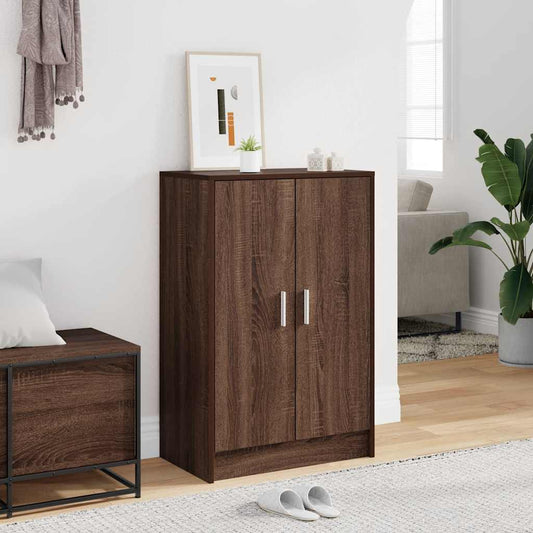 Shoe Cabinet Brown Oak 60x35x92 cm Engineered Wood