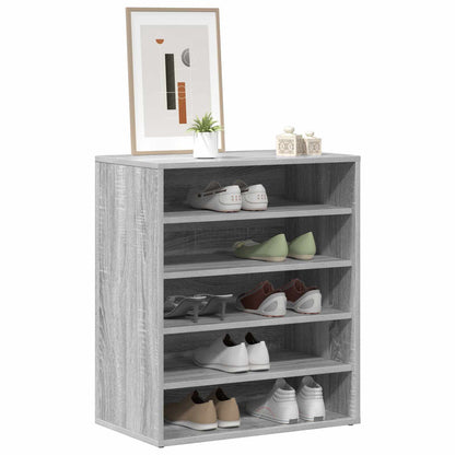 816014 vidaXL Shoe Cabinet Smoked Oak 60x35x70 cm Engineered Wood