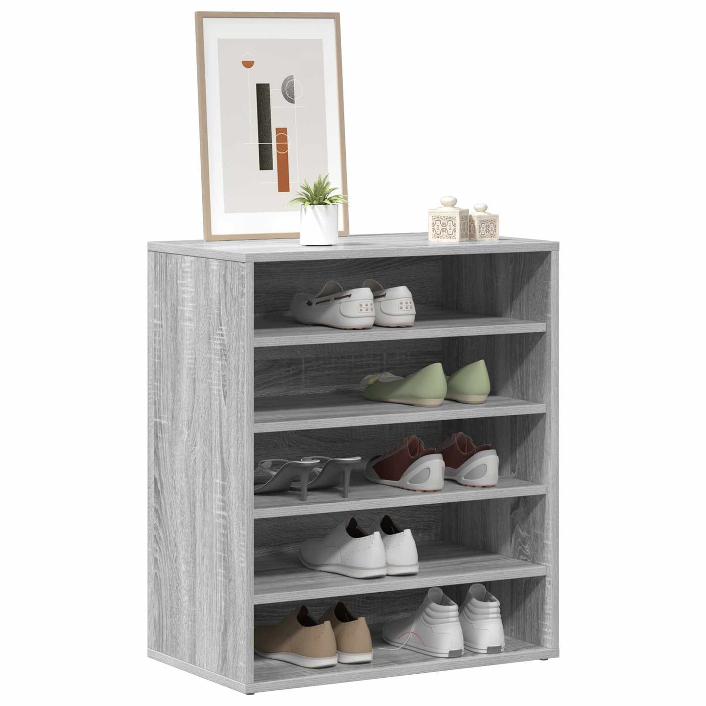 Shoe Cabinet Grey Sonoma 60x35x70 cm Engineered Wood