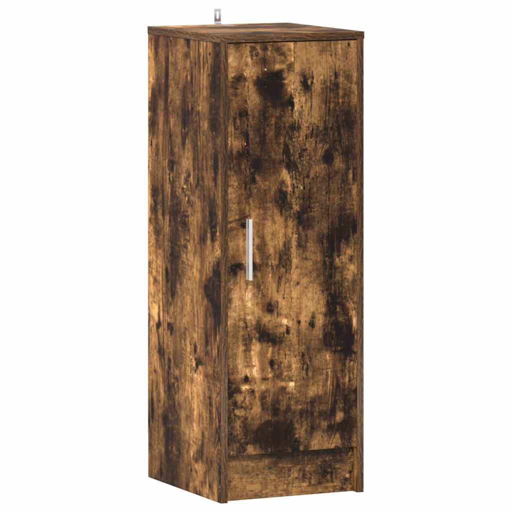 816017 vidaXL Shoe Cabinet Smoked Oak 32x35x92 cm Engineered Wood