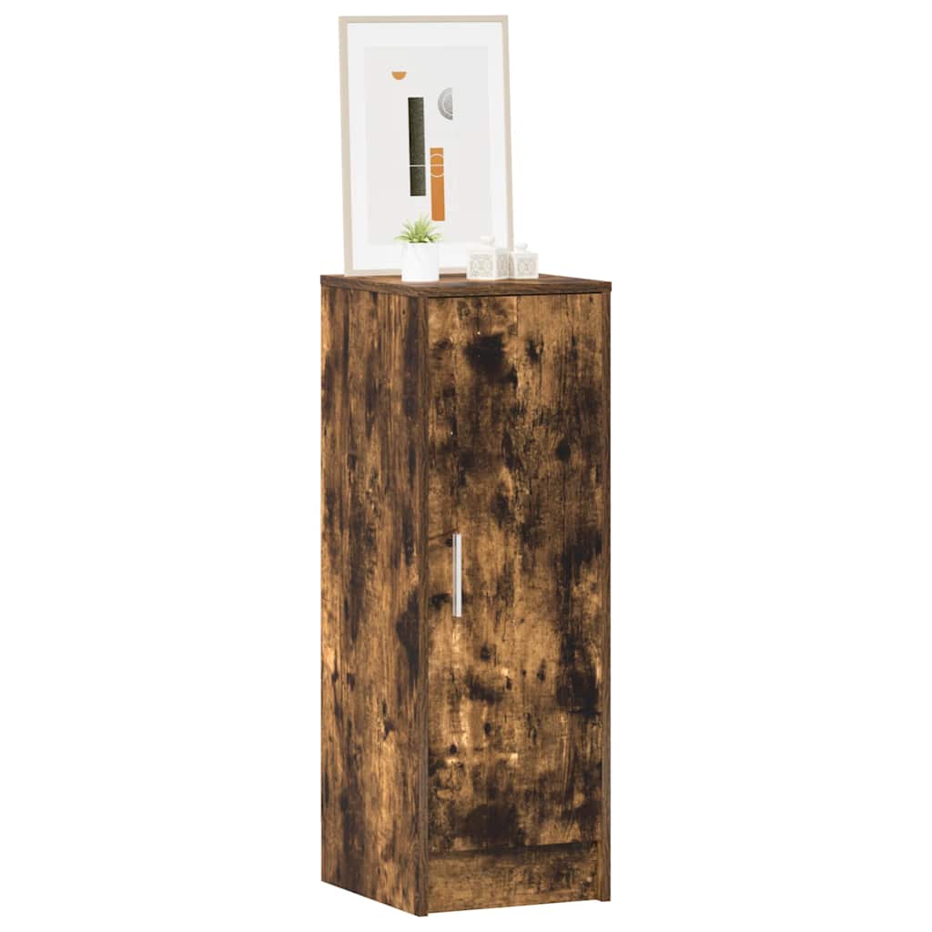 816017 vidaXL Shoe Cabinet Smoked Oak 32x35x92 cm Engineered Wood