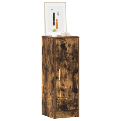 816017 vidaXL Shoe Cabinet Smoked Oak 32x35x92 cm Engineered Wood